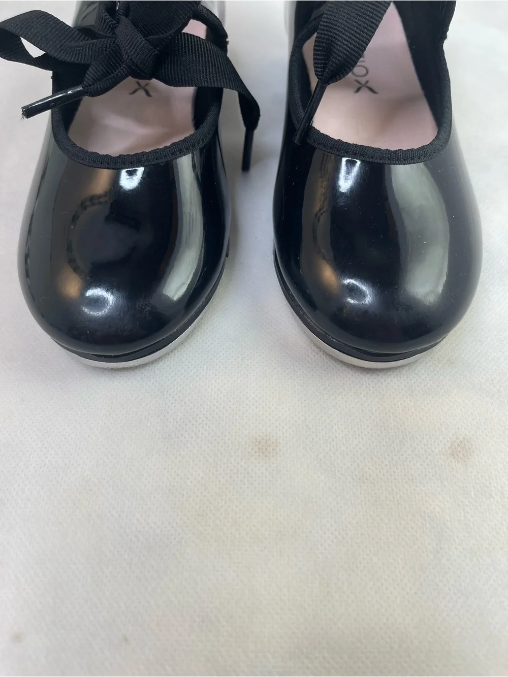 Capezio Girls Jr. Tyette Tap Shoe, Black Patent, 12 M US Little kids